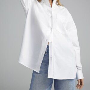 Kaffe (European brand) oversized white blouse, never worn. size 40 or 10.
